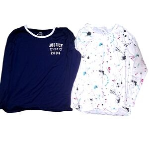 2 Justice long-sleeve shirts
